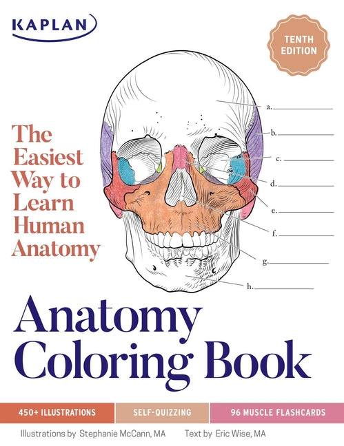 Book cover for Anatomy Coloring Book with 450+ Realistic Medical Illustrations with Quizzes for Each