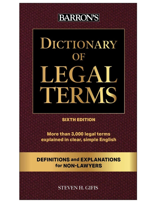 Book cover for Dictionary of Legal Terms: Definitions and Explanations for Non-Lawyers