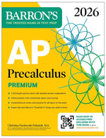 Book cover for AP Precalculus Premium, 2026: Prep Book with 3 Practice Tests + Comprehensive Review + Online Practice