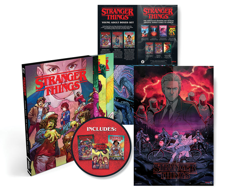 Book cover for Stranger Things Graphic Novel Boxed Set (Zombie Boys, the Bully, Erica the Great )