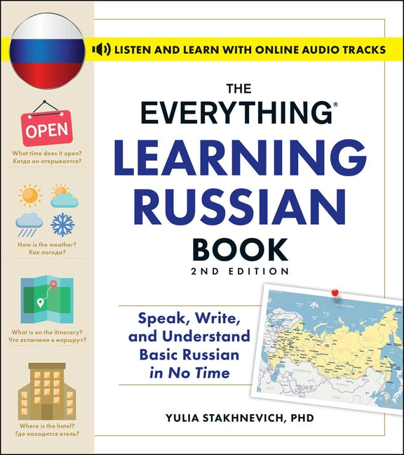 Book cover for Everything Learning Russian Book, 2nd Edition: Speak, Write, and Understand Basic Russian in No Time