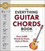 Book cover for Everything Guitar Chords Book, 2nd Edition: Over 2,000 Chords for Every Style of Music