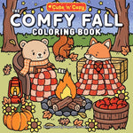 Book cover for Comfy Fall Coloring Book