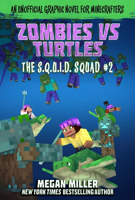 Book cover for Zombies vs. Turtles: An Unofficial Graphic Novel for Minecrafters