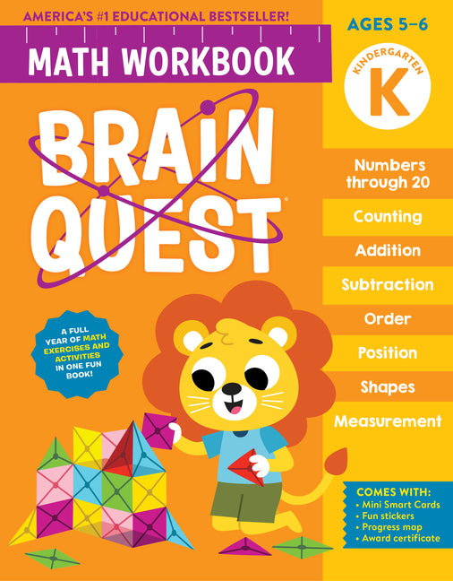 Book cover for Brain Quest Math Workbook: Kindergarten