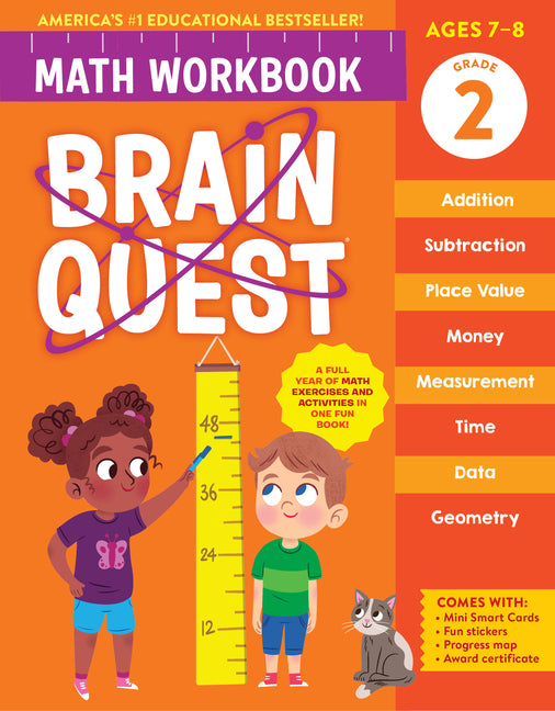 Book cover for Brain Quest Math Workbook: 2nd Grade