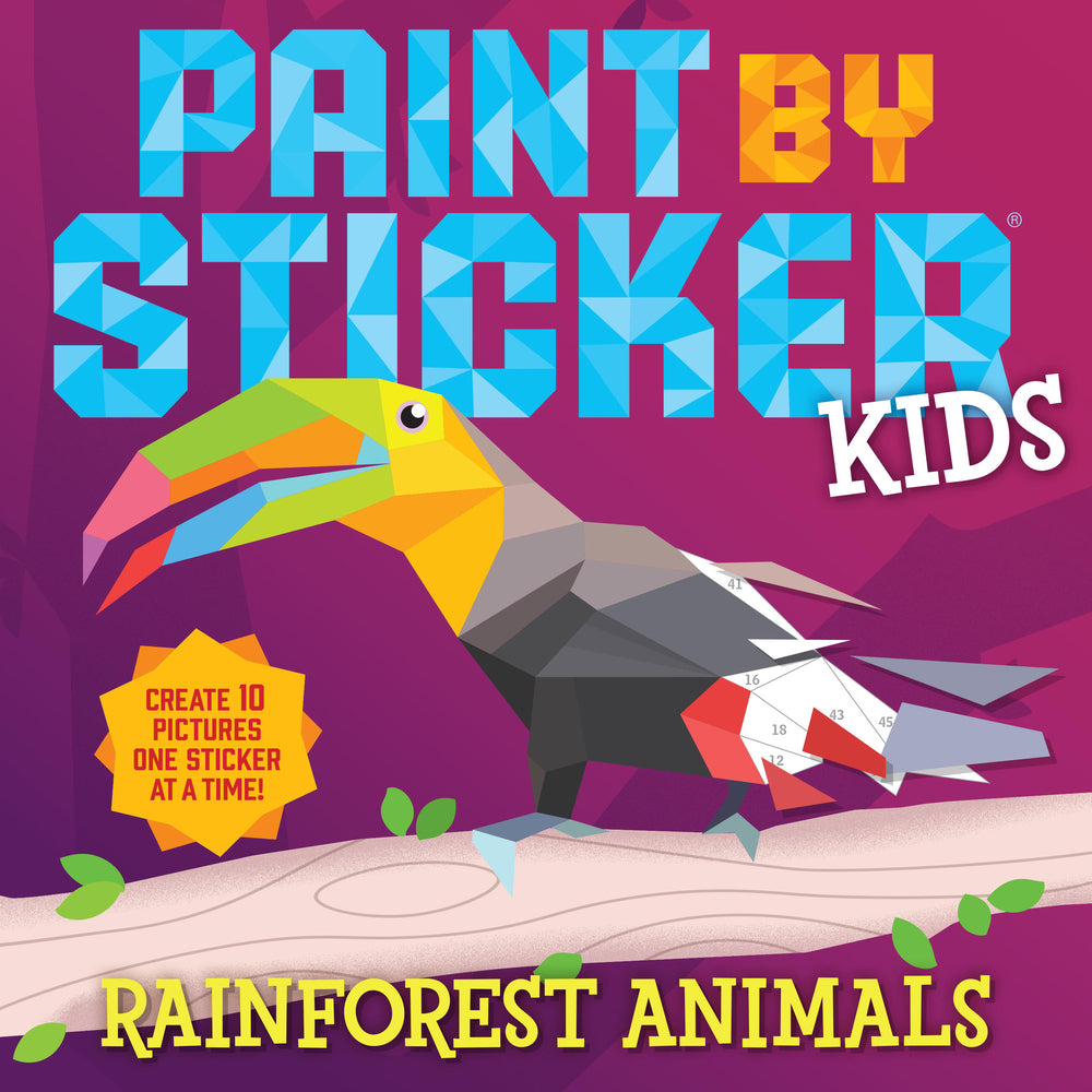 Book cover for Paint by Sticker Kids: Rainforest Animals