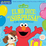 Book cover for Indestructibles: Sesame Street: Bilingual English/Spanish Elmo Dice: ¡Sorpresa! / Elmo Says Surprise!: Resiste Mordidas, No Se Rompe, No Es Tóxico, 10
