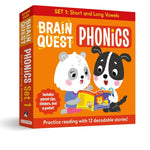 Book cover for Brain Quest Phonics Readers: Set 1: 12 Decodable Readers: Short and Long Vowels