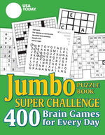 Book cover for USA Today Jumbo Puzzle Book Super Challenge: 400 Brain Games for Every Day