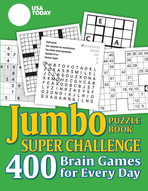 Book cover for USA Today Jumbo Puzzle Book Super Challenge: 400 Brain Games for Every Day