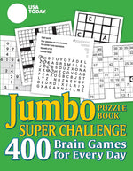 Book cover for USA Today Jumbo Puzzle Book Super Challenge: 400 Brain Games for Every Day