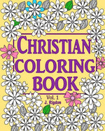 Book cover for Christian Coloring Book: Bible verses, phrases and hymns