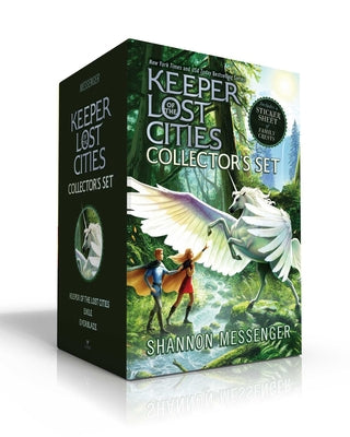 Book cover for Keeper of the Lost Cities Collector's Set (Includes a Sticker Sheet of Family Crests) (Boxed Set): Keeper of the Lost Cities; Exile; Everblaze