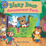 Book cover for Bizzy Bear: Amusement Park: (Interactive Board Book about Roller Coasters and Rides for Toddlers - With Sturdy Tabs and Slides to Push and Pull)
