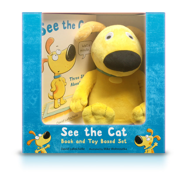 Book cover for See the Cat Book and Toy Boxed Set: (Gift Set with Dog Plush Stuffed Animal and Humorous Read-Aloud Book for Children Ages 4-8)