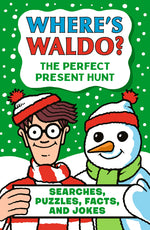Book cover for Where's Waldo? the Perfect Present Hunt: Searches, Puzzles, Facts, and Jokes