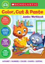 Book cover for Color, Cut & Paste Jumbo Workbook