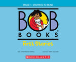 Book cover for Bob Books - First Stories Hardcover Bind-Up Phonics, Ages 4 and Up, Kindergarten (Stage 1: Starting to Read)