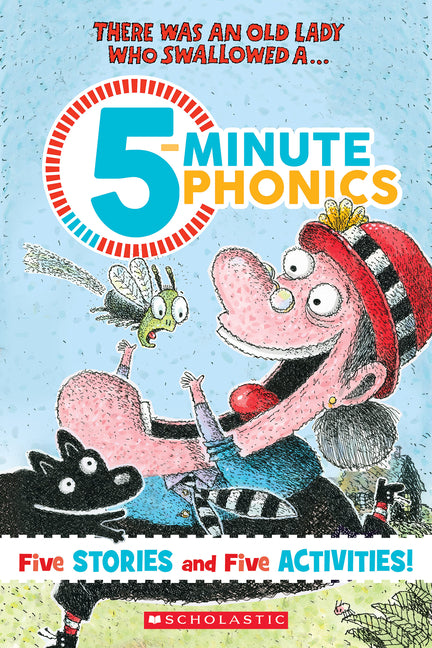 Book cover for There Was an Old Lady: 5-Minute Phonics