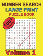 Book cover for Number Search - Large Print - Puzzle Book - 100 Plus Puzzles - Volume 1