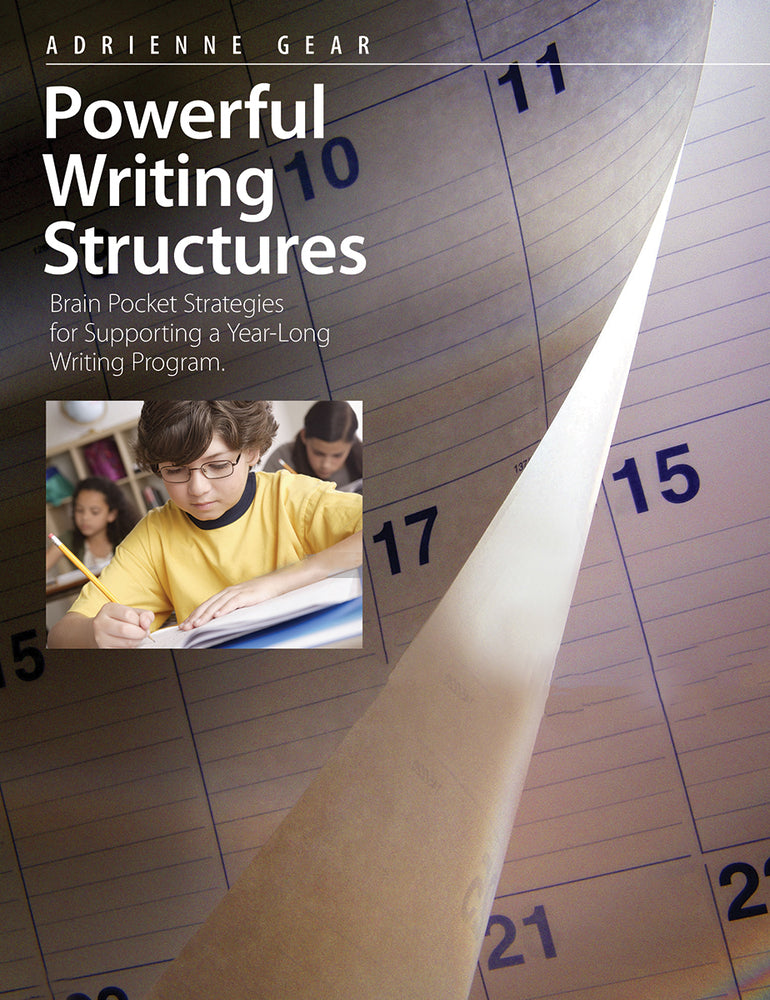 Book cover for Powerful Writing Structures: Brain Pocket Strategies for Supporting a Year-Long Writing Program