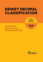 Book cover for Dewey Decimal Classification, 2024 (Introduction, Manual, Tables, Schedules 000-199) (Volume 1 of 4)