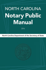 Book cover for North Carolina Notary Public Manual, 2016