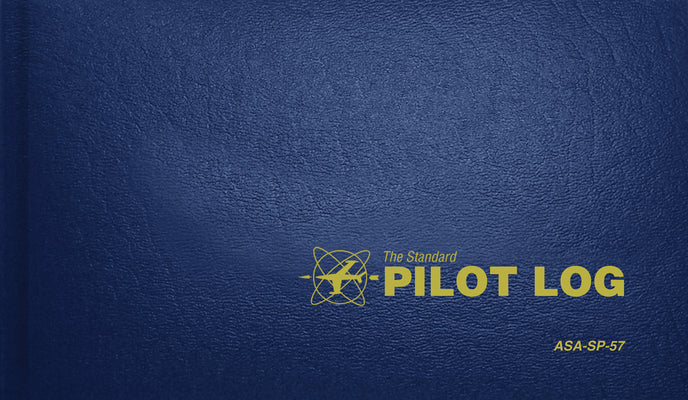 Book cover for The Standard Pilot Log (Navy Blue): Asa-Sp-57