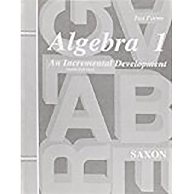 Book cover for Saxon Algebra 1 Tests Only Third Edition (Teacher)