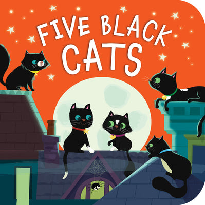 Book cover for Five Black Cats: A Counting Board Book for Kids and Toddlers