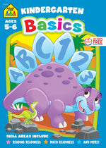 Book cover for School Zone Kindergarten Basics 64-Page Workbook