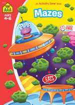 Book cover for School Zone Mazes 64-Page Workbook