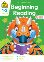 Book cover for School Zone Beginning Reading Grades 1-2 Workbook