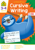 Book cover for School Zone Cursive Writing Grades 3-4 Workbook