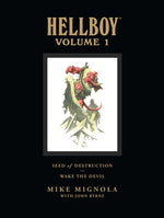 Book cover for Hellboy Library Volume 1: Seed of Destruction and Wake the Devil