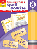 Book cover for Skill Sharpeners: Spell & Write, Grade 6 Workbook