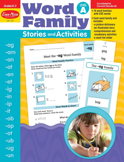 Book cover for Word Family Stories and Activities, Kindergarten - Grade 2 (Level A), Teacher Resource (Teacher)