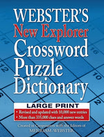 Book cover for Webster's New Explorer Crossword Puzzle Dictionary, Third Edition, Large Print Edition