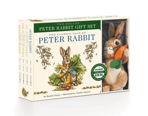 Book cover for The Peter Rabbit Deluxe Plush Gift Set: The Classic Edition Board Book + Plush Stuffed Animal Toy Rabbit Gift Set