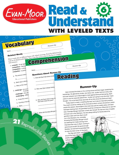 Book cover for Read and Understand with Leveled Texts, Grade 6 Teacher Resource