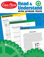 Book cover for Read and Understand with Leveled Texts, Grade 6 Teacher Resource