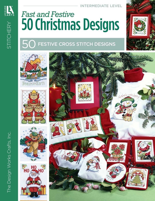 Book cover for Fast & Festive 50 Christmas Designs: Cross Stitch