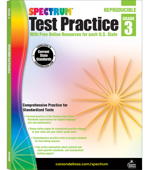 Book cover for Spectrum Test Practice, Grade 3: Volume 63