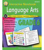 Book cover for Interactive Notebook: Language Arts Resource Book, Grade 6