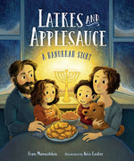 Book cover for Latkes and Applesauce: A Hanukkah Story