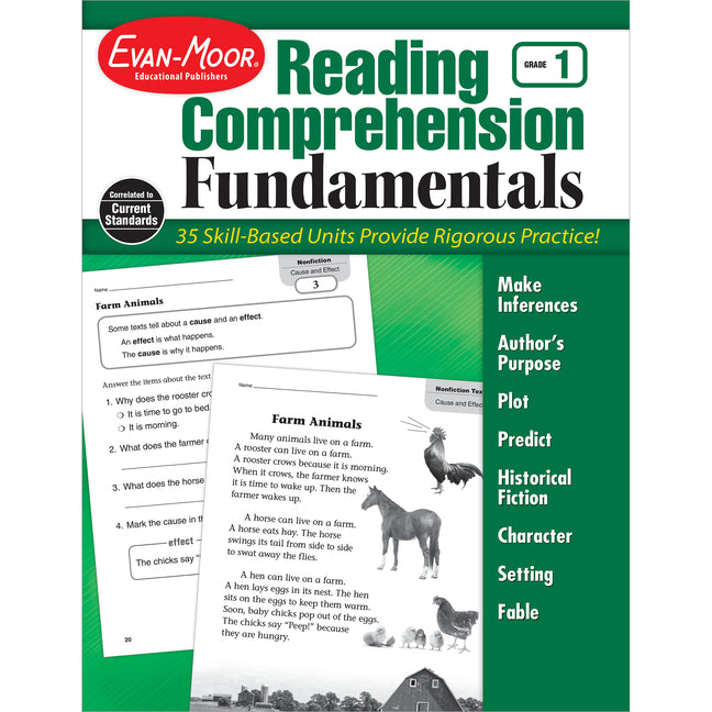 Book cover for Reading Comprehension Fundamentals, Grade 1 (Teacher)