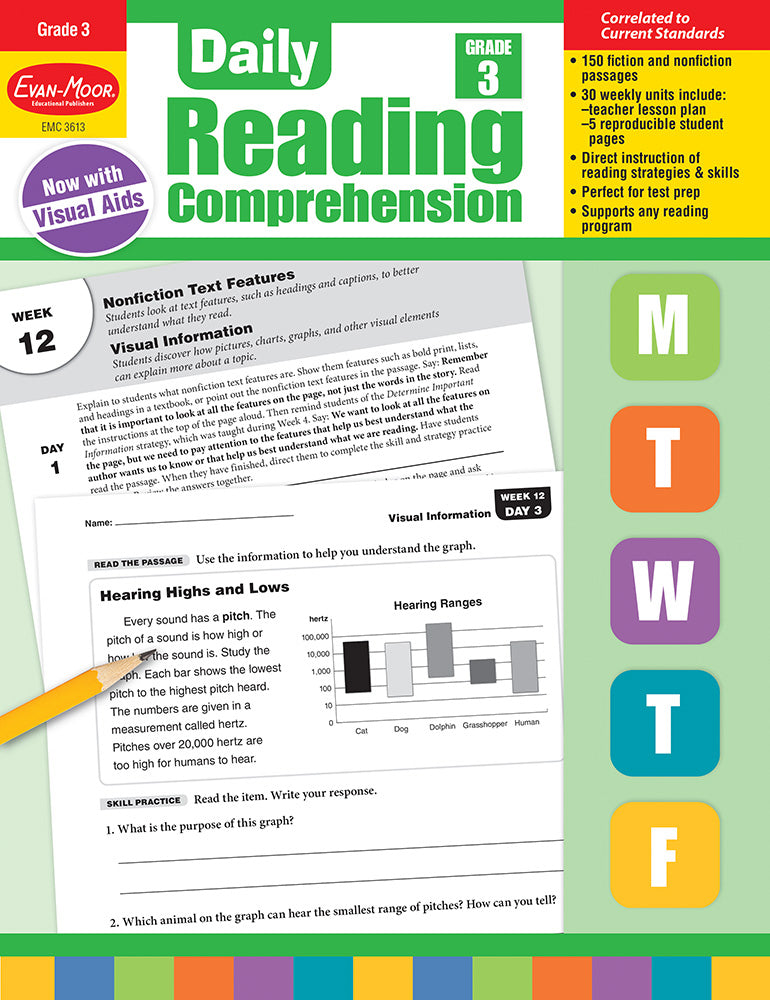 Book cover for Daily Reading Comprehension, Grade 3 Teacher Edition