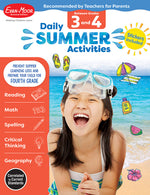 Book cover for Daily Summer Activities: Between 3rd Grade and 4th Grade, Grade 3 - 4 Workbook: Moving from 3rd Grade to 4th Grade, Grades 3-4