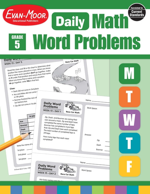Book cover for Daily Word Problems Math, Grade 5 Teacher Edition (Teacher)